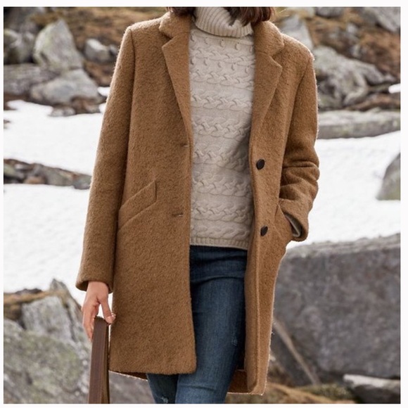 Andrew Marc Jackets & Blazers - Marc New York Boucle Camel Car Coat